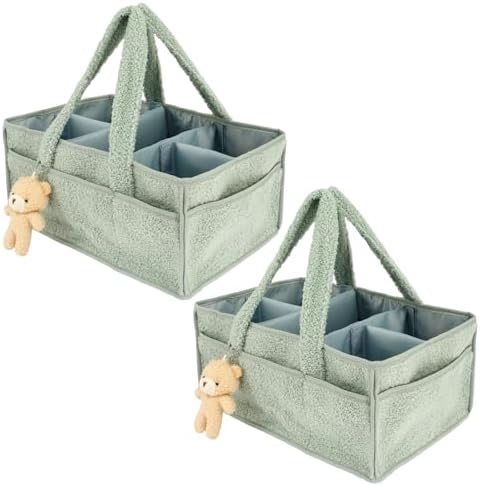 Muyoka 2 Pcs Baby Diaper Caddy Organiser 1