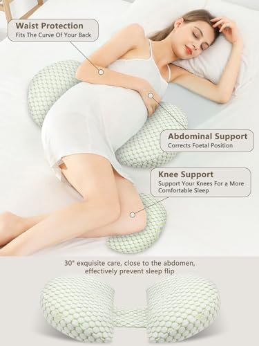 LGCLGY Pregnancy Pillow with Adjustable Wedge and Detachable Cover 1