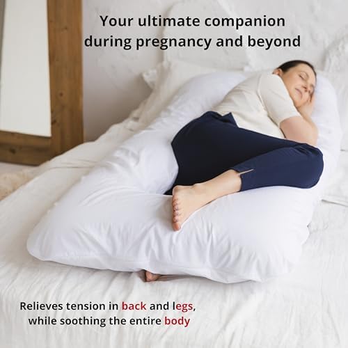 MINICAMP Organic U-Shape Pregnancy Pillow for Support and Comfort