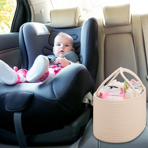COMSE 2 Pack Baby Diaper Caddy Organizer with Dividers