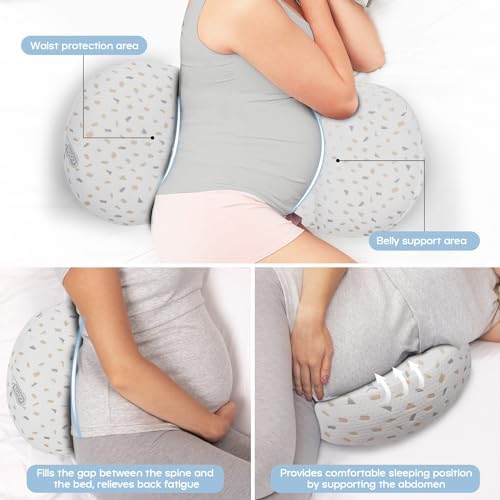 SNOOZYNEST Maternity Pillow - Adjustable Washable Support