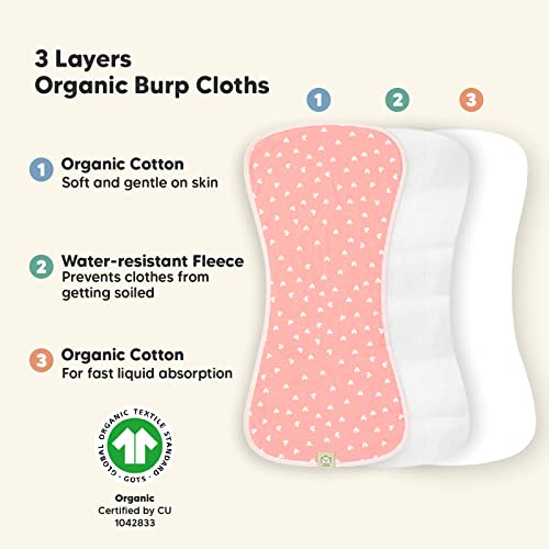 KeaBabies Diaper Caddy Organizer with 5-Pack Burp Cloths 1