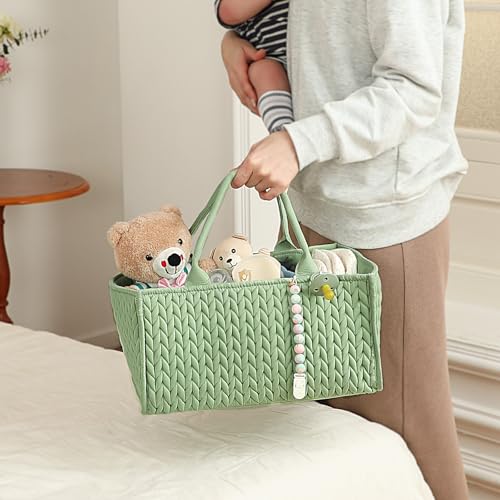 MOMINSIDE Diaper Caddy Organizer Fair Green 145x10x7