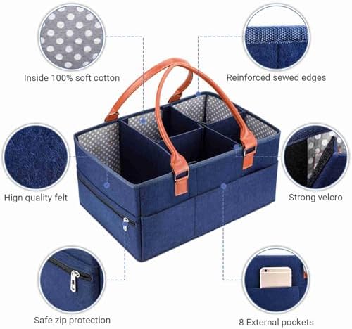Baby Diaper Caddy Organizer Large Portable