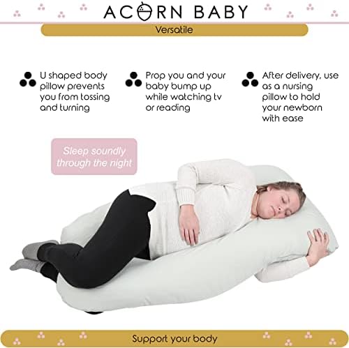 Acorn Baby Full Body Pillow - Light Gray 55x31in