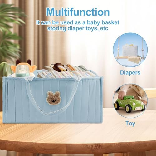 2PCS Baby Diaper Caddy Organizer with Handle