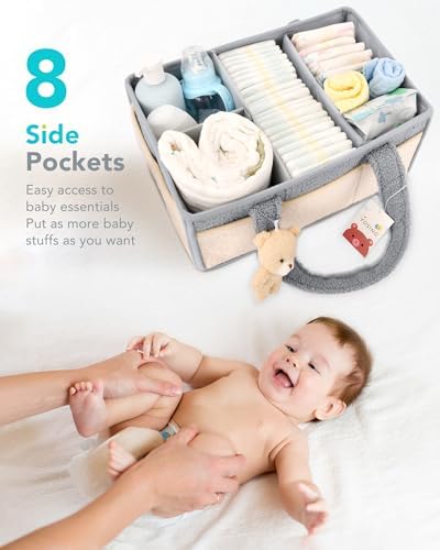 YOSING Diaper Caddy Organizer for Car Travel and Nursery Storage