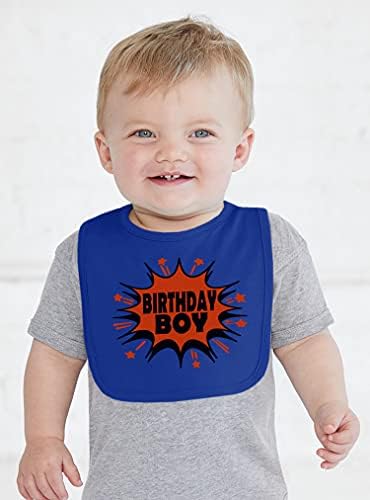 Aidens Corner Handmade Baby Boy Super Hero Birthday Bib