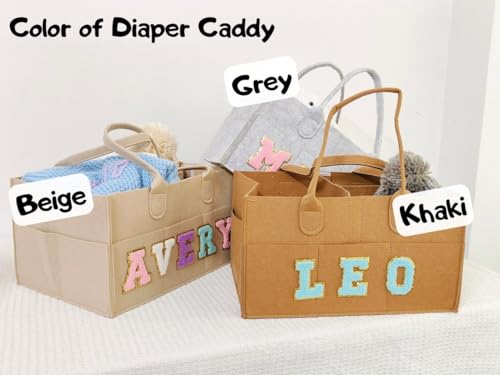 Personalized Baby Diaper Caddy with Name Letters