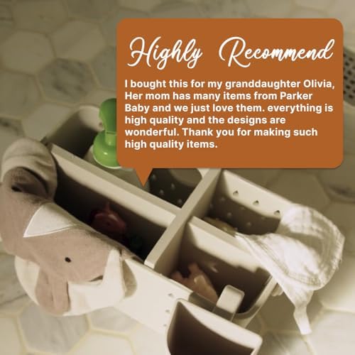 Parker Baby Bath Caddy Inserts - 4 Adjustable Compartments