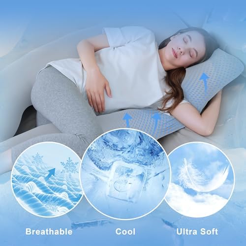Lovely Care Pregnancy Pillow with Cooling Cover