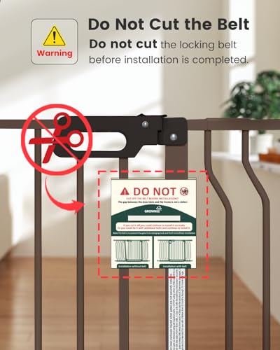 GROWNSY Baby Gate with Anti-Trip Pedal and V-Shaped Rods