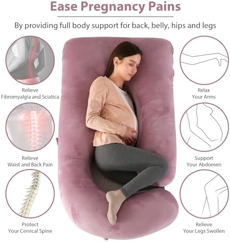 Victostar U Shaped Pregnancy Pillow with Removable Cover