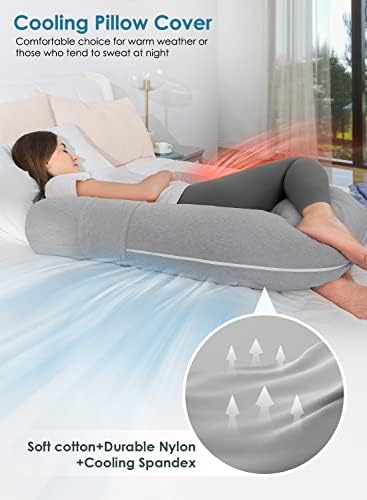 QUEEN ROSE Cooling Maternity Pillow for Pregnancy Comfort