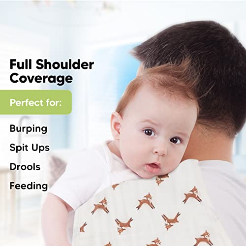 KeaBabies Diaper Caddy Organizer with 5 Pack Muslin Burp Cloths