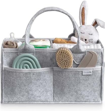 Putska Baby Diaper Caddy Organizer - Grey Extra Large