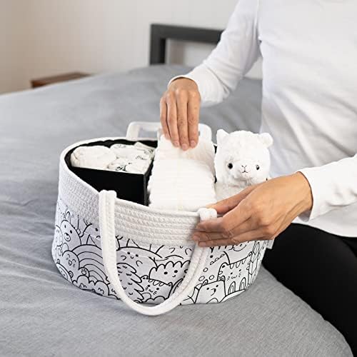 Treeologie Baby Rope Canvas Diaper Caddy Organizer