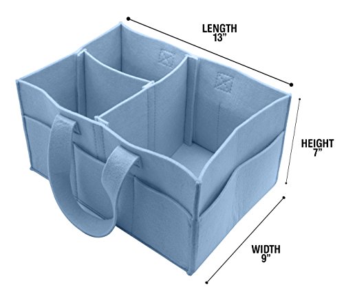 Sorbus Baby Diaper Caddy - Blue Portable Storage Organizer