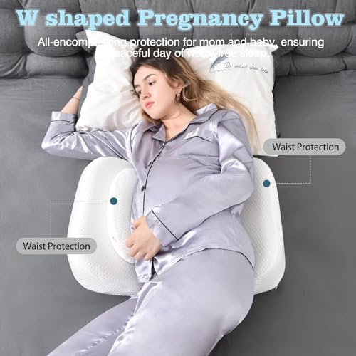 GOENDR Memory Foam Pregnancy Pillow with Cooling Cover