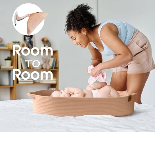 JJOO Baby Changing Basket with Diaper Caddy