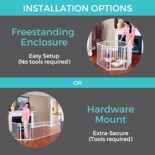 Toddleroo 3 in 1 Metal Superyard 151 Wide with Wall Mount Kit 1