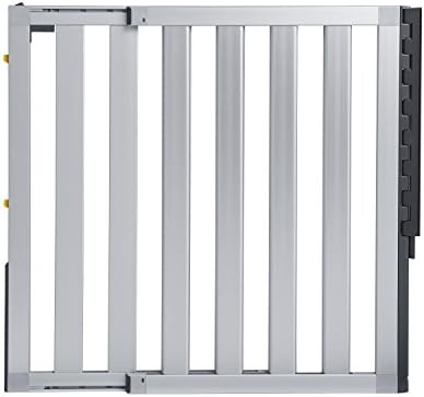 Munchkin Loft Hardware Mounted Baby Gate in Silver Aluminum