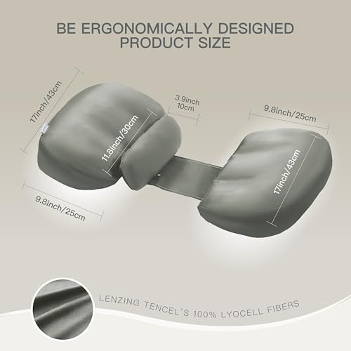 COZYREST Pregnancy Pillow with Cooling TENCEL and Adjustable Support