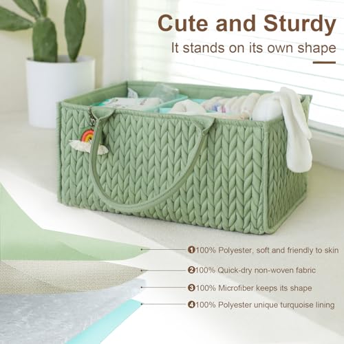 MOMINSIDE Diaper Caddy Organizer Fair Green 145x10x7