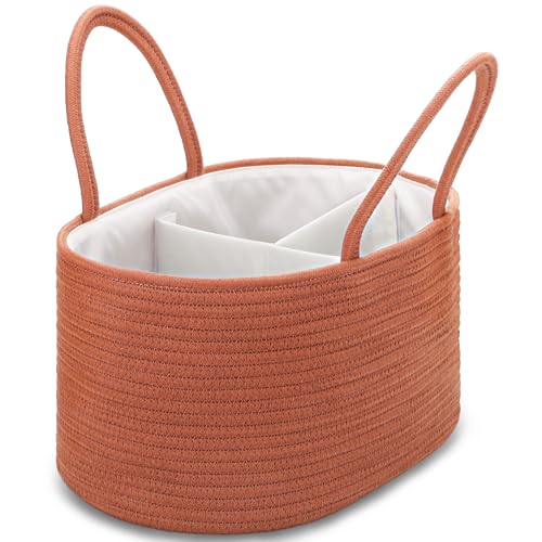COMSE Large Diaper Caddy with Handles and Dividers