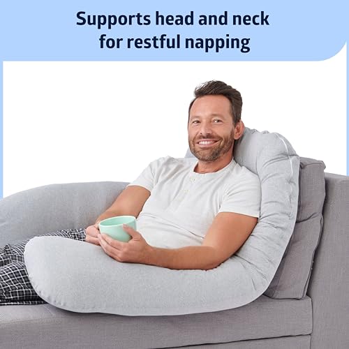 Medline Maternity Body Pillow U-Shape 27 x 55 Gray