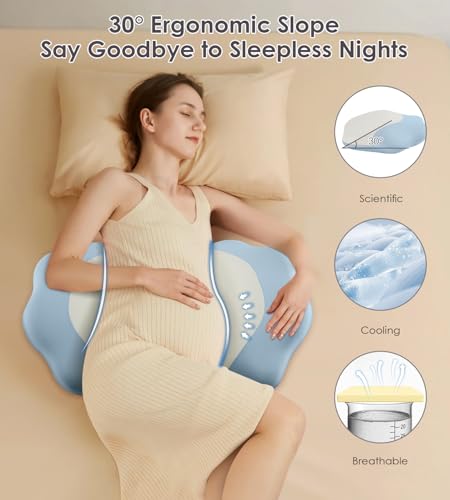 DONAMA Pregnancy Pillow with Cooling Case 1