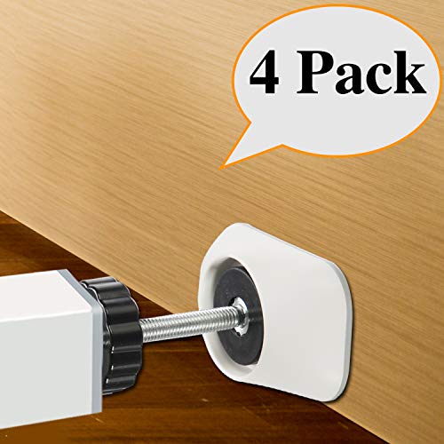 Vmaisi 4 Pack Wall Cup Protector - Pressure Mount Baby Gate Stabilizer White