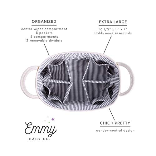 Garifon Emmy Baby Co Rope Diaper Caddy Organizer - Large Creamy White