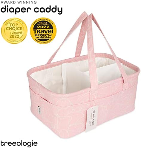 Treeologie Baby Diaper Caddy Organizer Basket - Pink