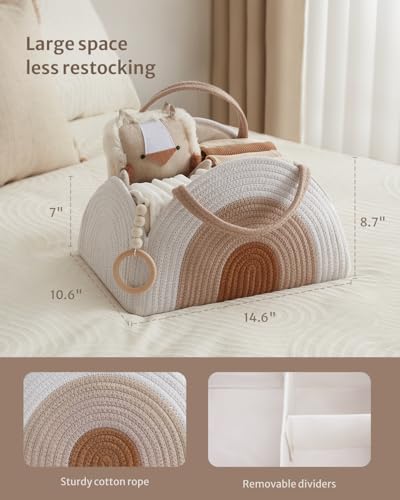 Blissful Diary Vegan Leather Changing Pad and Diaper Caddy Organizer Bundle