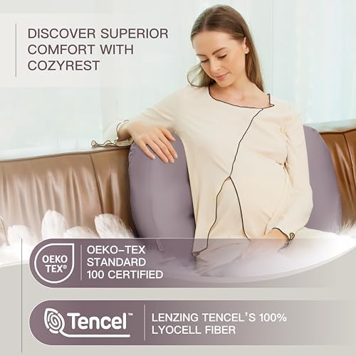 COZYREST Pregnancy Pillow with Cooling TENCEL and Adjustable Support 1