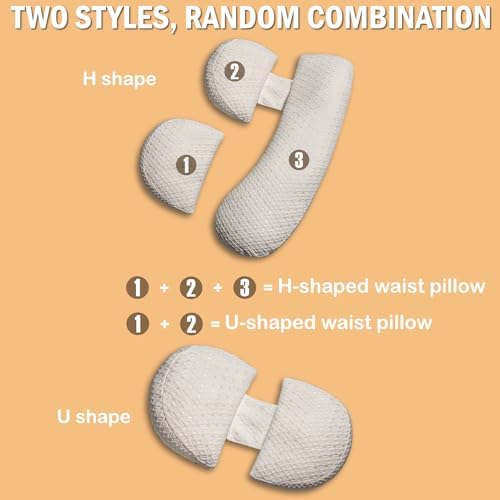 Oskeray Pregnancy Pillow with Detachable Adjustable Support