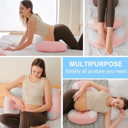 Cooling Pregnancy Pillow with Ice Silk and Breathable Design