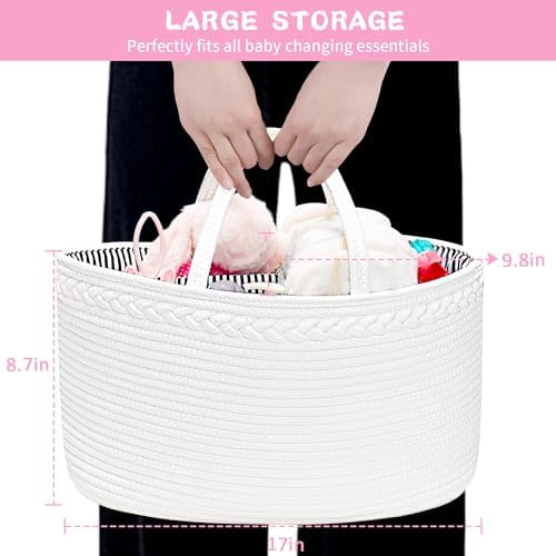 ABenkle X-Large Diaper Caddy Organizer with Removable Dividers