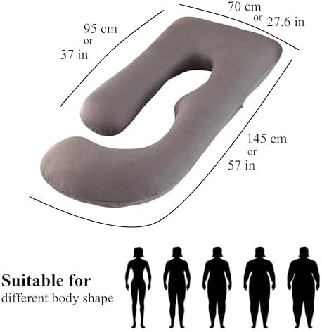 ALLOPERA Pregnancy Pillow - Full Body Support with Cooling Cover