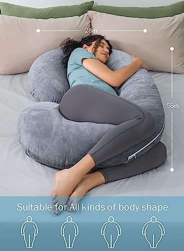 INSEN Pregnancy Pillow with Velvet Cover