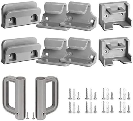 GRENFU Retractable Baby Gate Mounting Kit Grey
