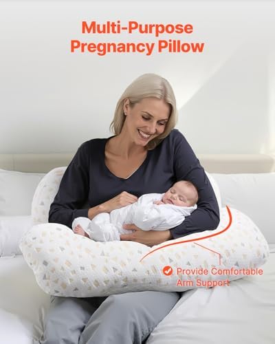VEVOR Pregnancy Pillows Adjustable Maternity Pillow with Removable Cover