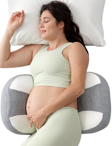 Momcozy Adjustable Pregnancy Pillow with W Shape