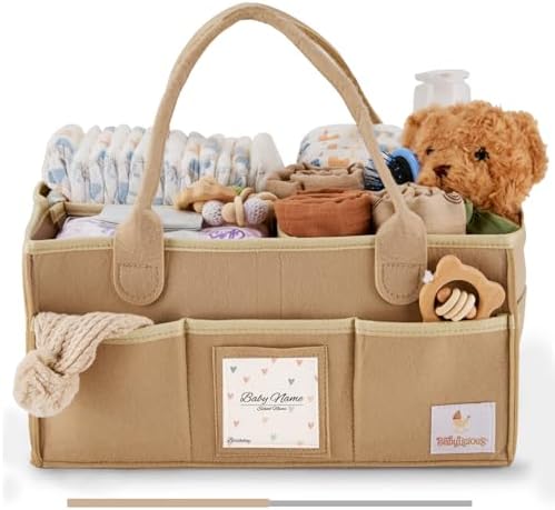 Babylicious Baby Diaper Caddy Organizer Tan
