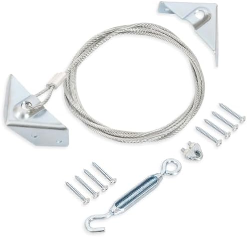 Sturdy Anti Sag Gate Kit for Wooden Fence - Silver