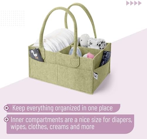 Mr Pen Baby Diaper Caddy Organizer Olive 1