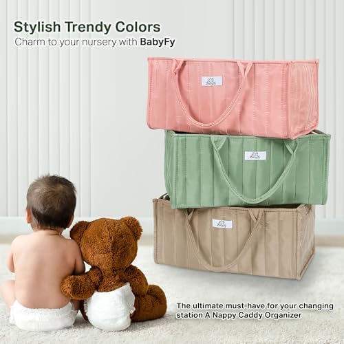 Babyfy Diaper Caddy Organizer Blush Pink