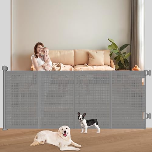 Pawtners 71 Retractable Baby Gate - Grey 1
