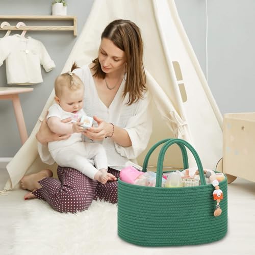 COMSE 2 Pack Large Baby Diaper Caddy Organizer 1